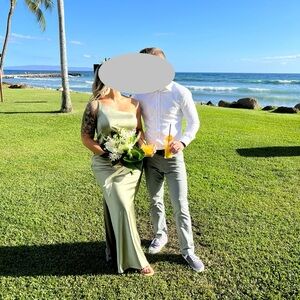 Revelry One Shoulder Dress in Light Green